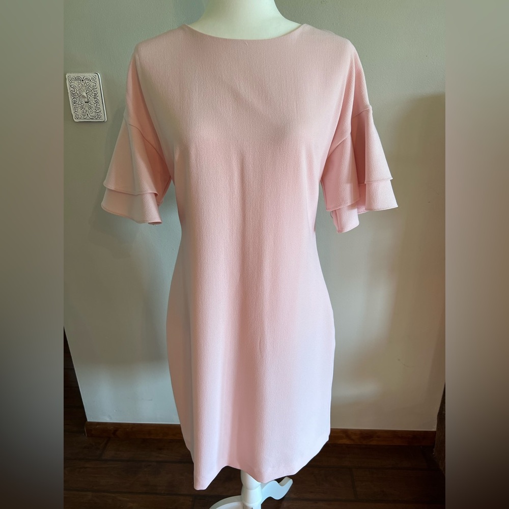 Jessica Howard Pink Flutter Sleeve Dress